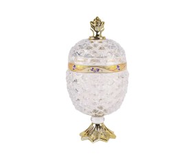 GLASS PINEAPPLE BIG VGC367L CANDY JAR LILY